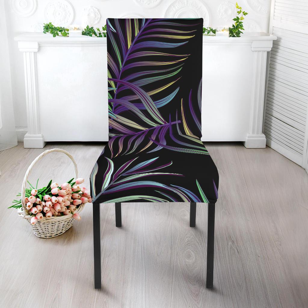 Tropical Palm Leaves Pattern Brightness Dining Chair Slipcover-JTAMIGO.COM
