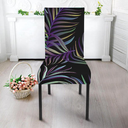 Tropical Palm Leaves Pattern Brightness Dining Chair Slipcover-JTAMIGO.COM