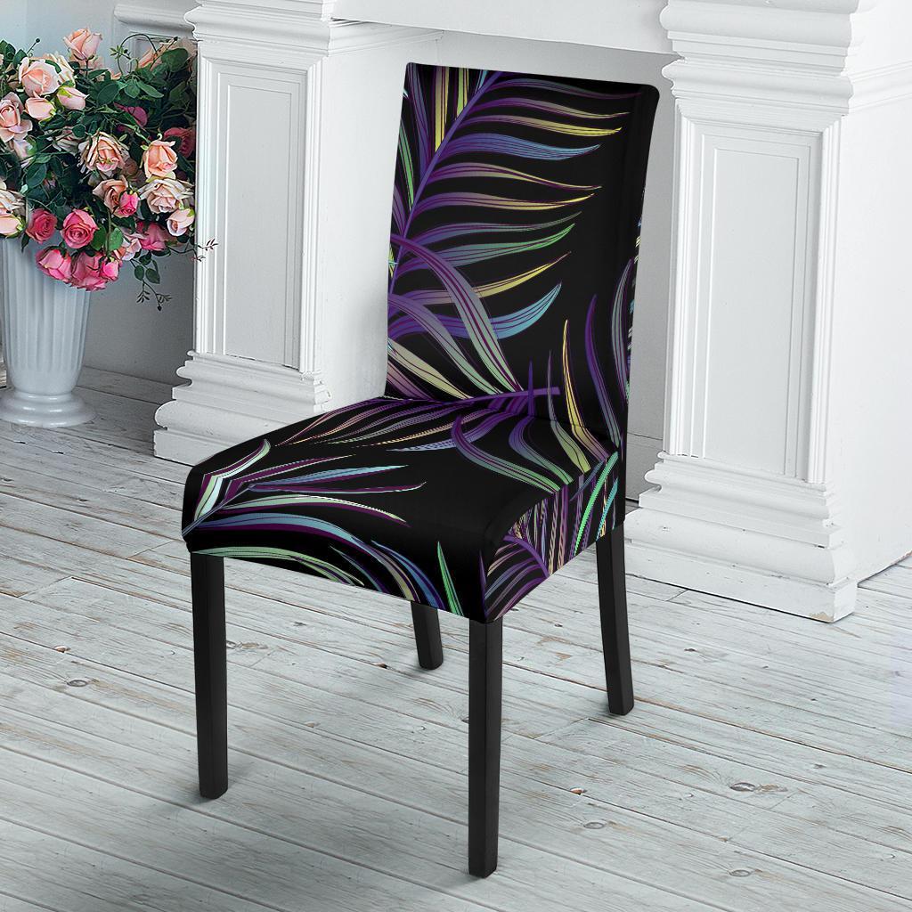 Tropical Palm Leaves Pattern Brightness Dining Chair Slipcover-JTAMIGO.COM