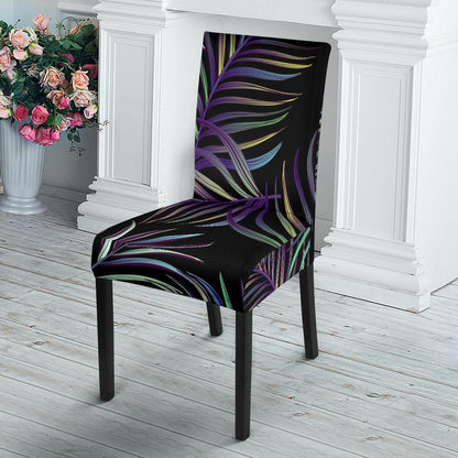 Tropical Palm Leaves Pattern Brightness Dining Chair Slipcover-JTAMIGO.COM