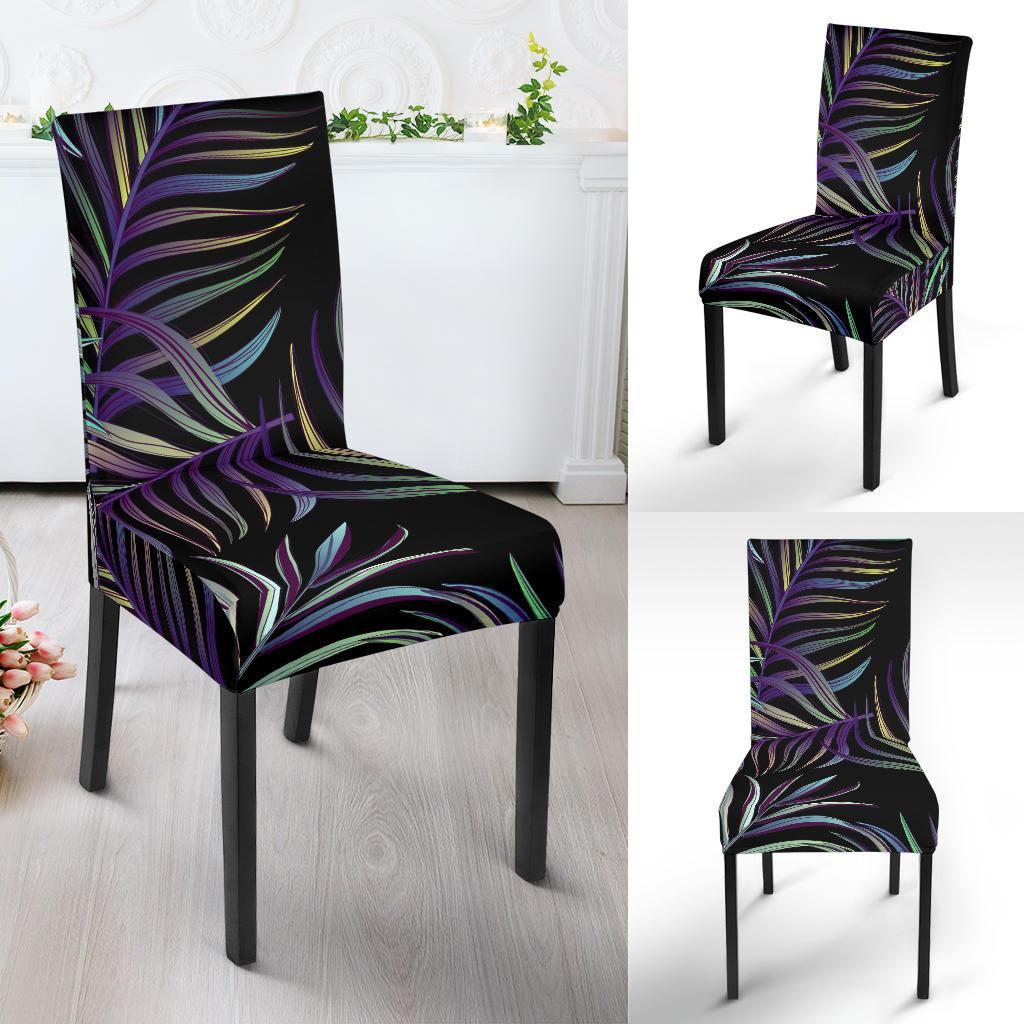 Tropical Palm Leaves Pattern Brightness Dining Chair Slipcover-JTAMIGO.COM