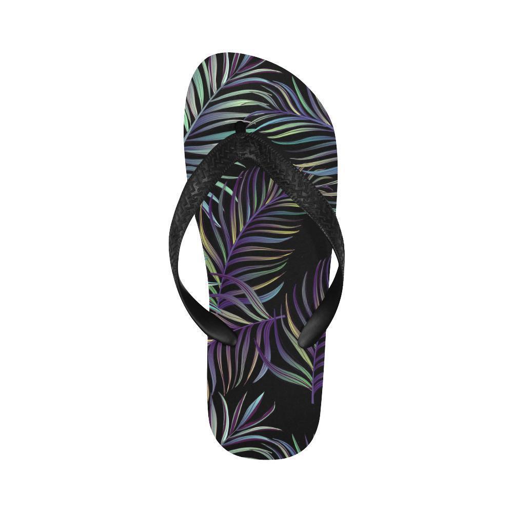 Tropical Palm Leaves Pattern Brightness Flip Flops-JTAMIGO.COM
