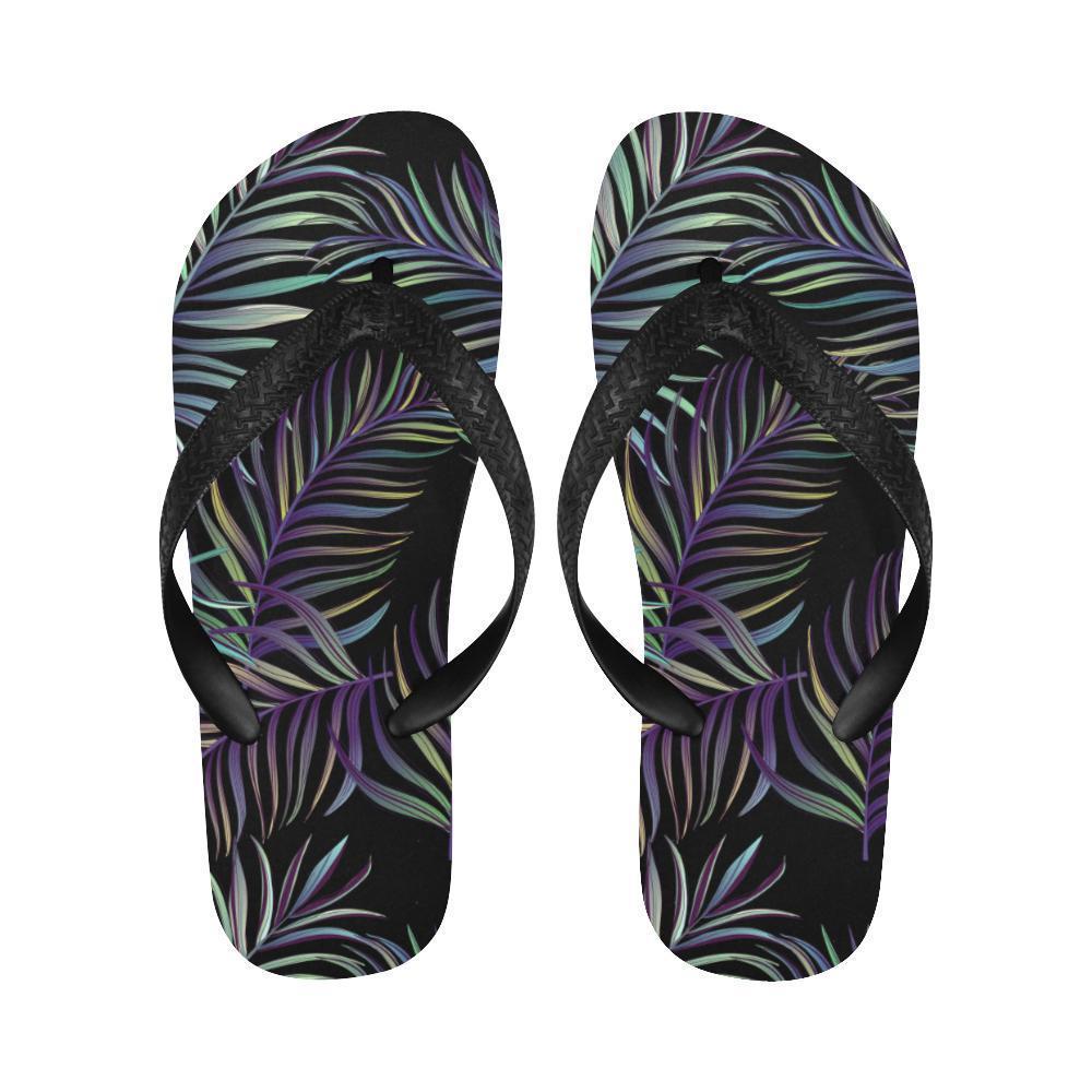 Tropical Palm Leaves Pattern Brightness Flip Flops-JTAMIGO.COM
