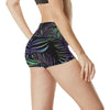 Tropical Palm Leaves Pattern Brightness High Waisted Spandex Shorts-JTAMIGO.COM