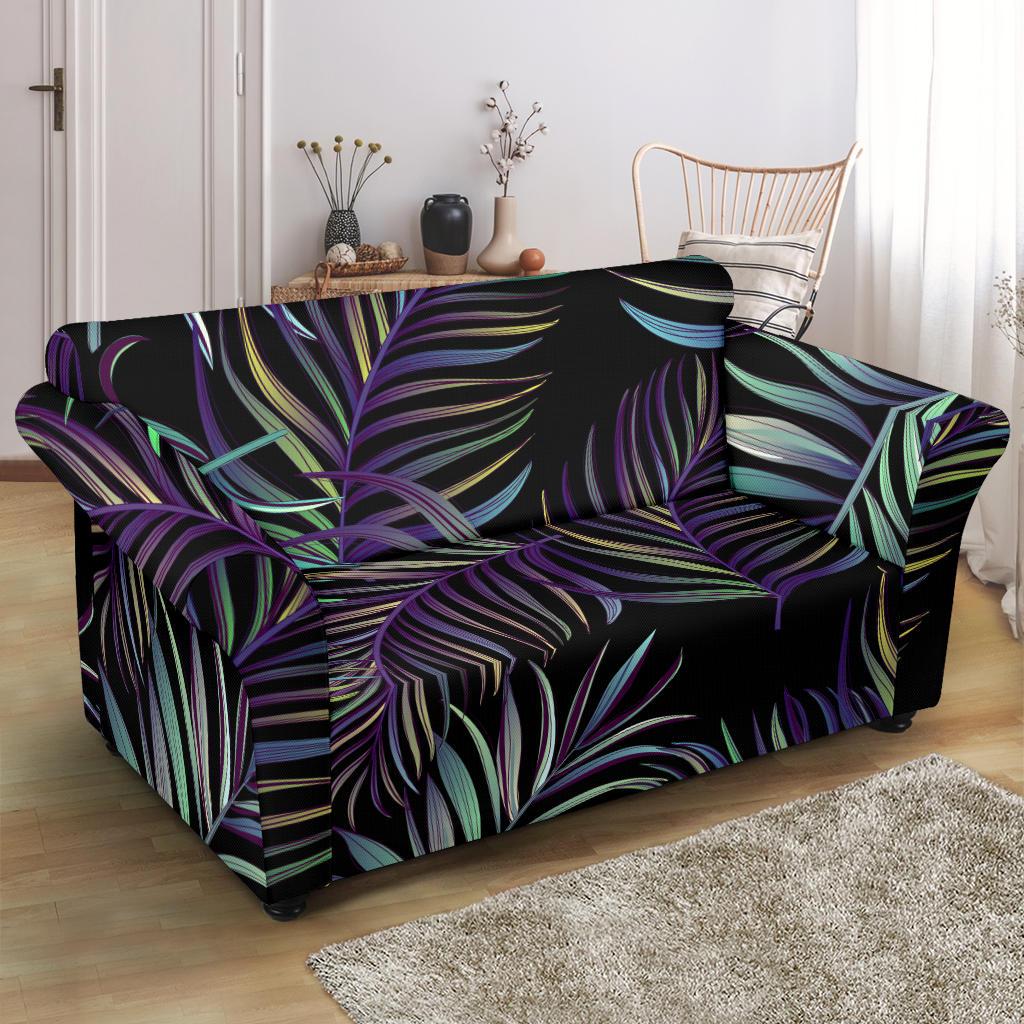 Tropical Palm Leaves Pattern Brightness Loveseat Slipcover-JTAMIGO.COM