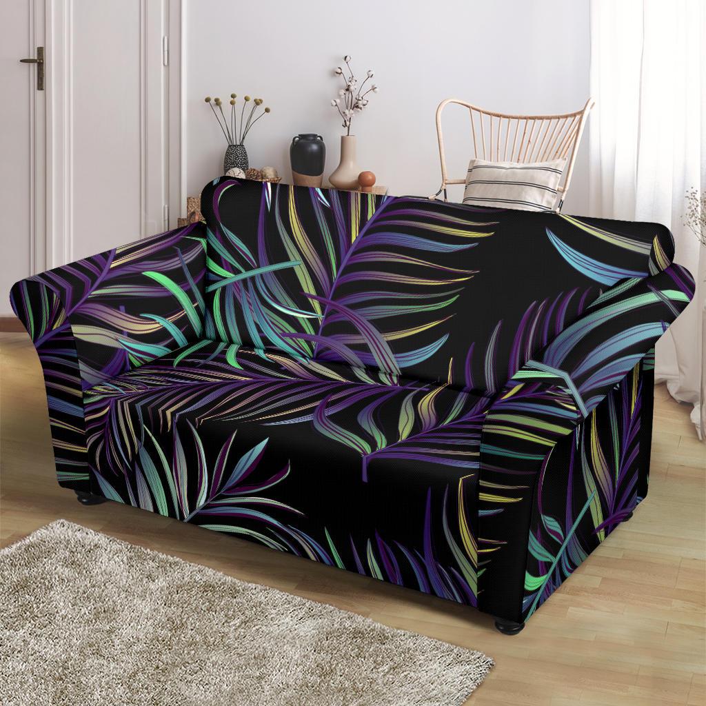 Tropical Palm Leaves Pattern Brightness Loveseat Slipcover-JTAMIGO.COM