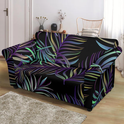 Tropical Palm Leaves Pattern Brightness Loveseat Slipcover-JTAMIGO.COM