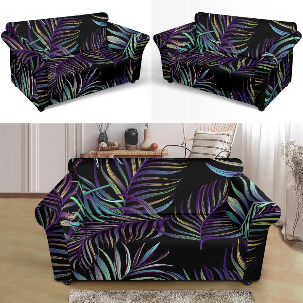 Tropical Palm Leaves Pattern Brightness Loveseat Slipcover-JTAMIGO.COM