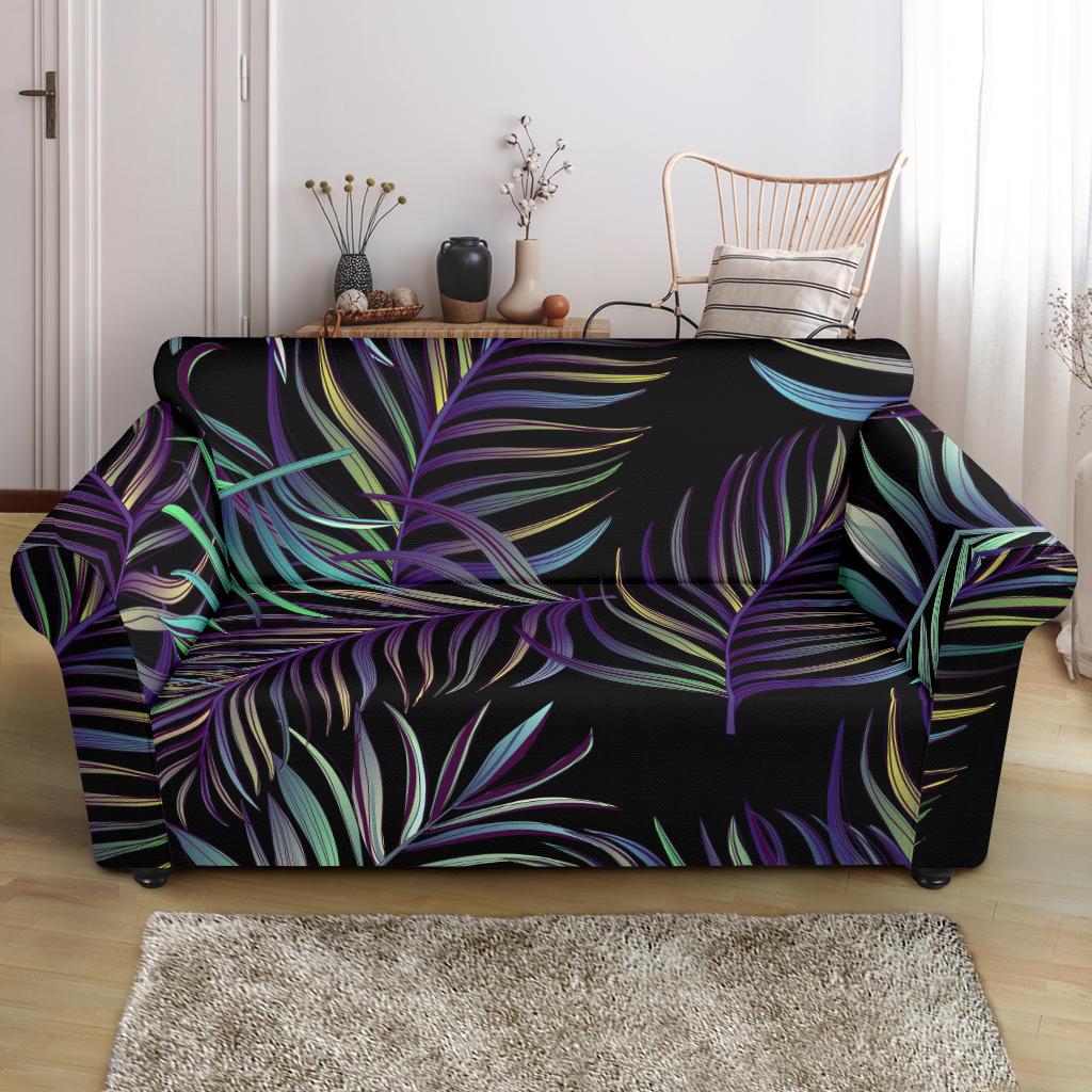 Tropical Palm Leaves Pattern Brightness Loveseat Slipcover-JTAMIGO.COM