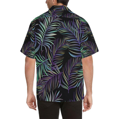 Tropical Palm Leaves Pattern Brightness Men Aloha Hawaiian Shirt