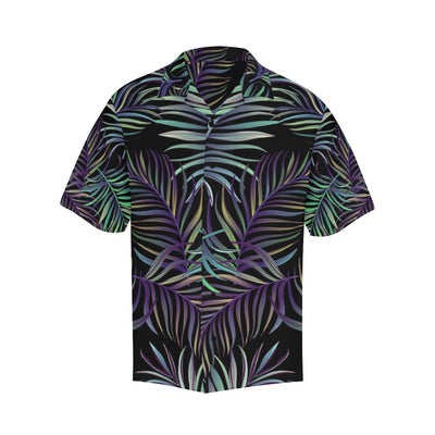 Tropical Palm Leaves Pattern Brightness Men Aloha Hawaiian Shirt