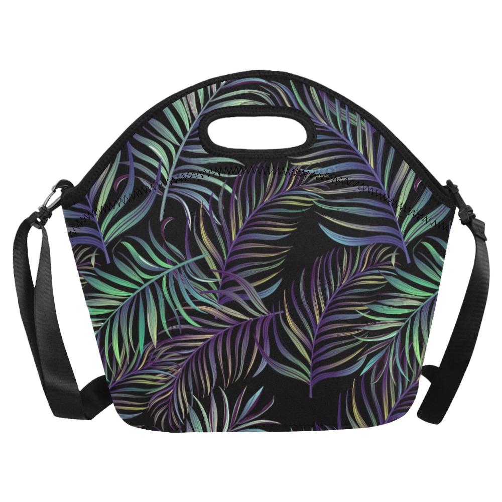 Tropical Palm Leaves Pattern Brightness Neoprene Lunch Bag (Model 1669)(Large)-JTAMIGO.COM