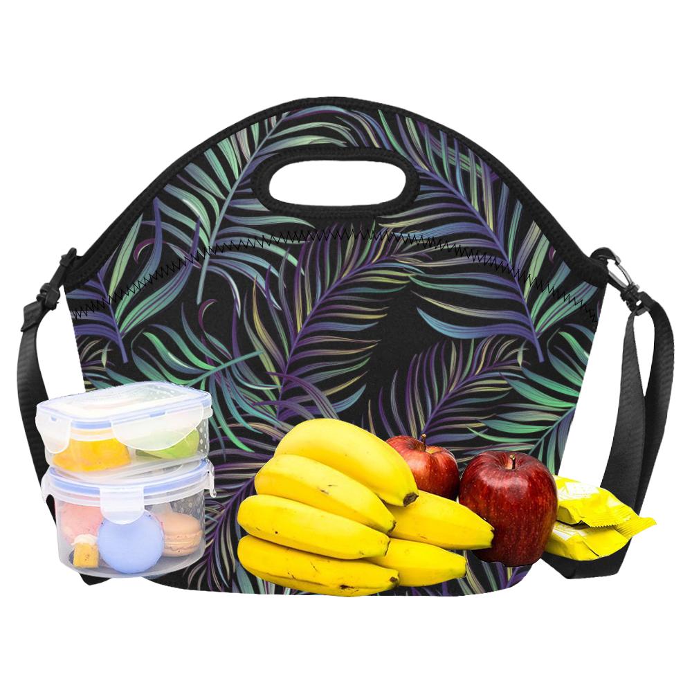 Tropical Palm Leaves Pattern Brightness Neoprene Lunch Bag (Model 1669)(Large)-JTAMIGO.COM