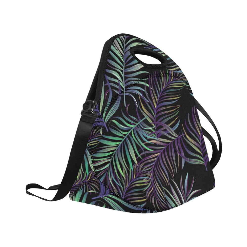 Tropical Palm Leaves Pattern Brightness Neoprene Lunch Bag (Model 1669)(Large)-JTAMIGO.COM