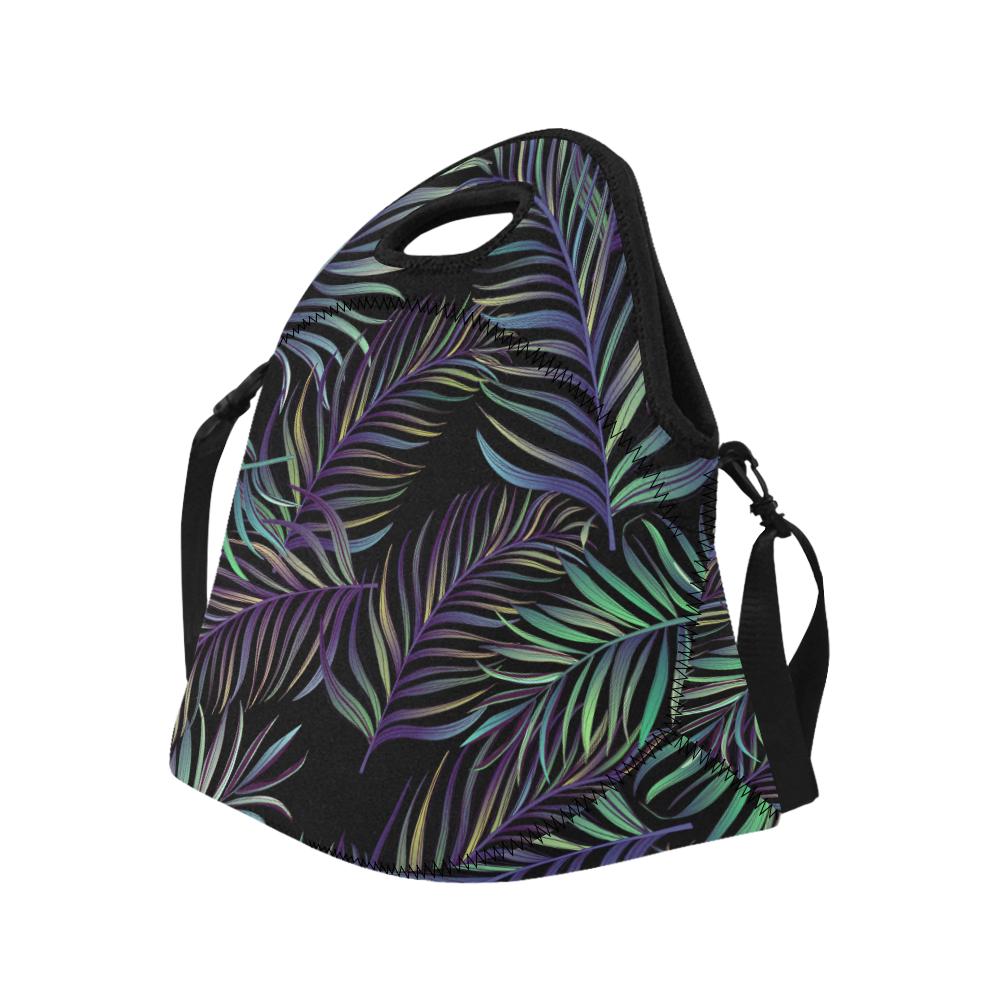 Tropical Palm Leaves Pattern Brightness Neoprene Lunch Bag (Model 1669)(Large)-JTAMIGO.COM