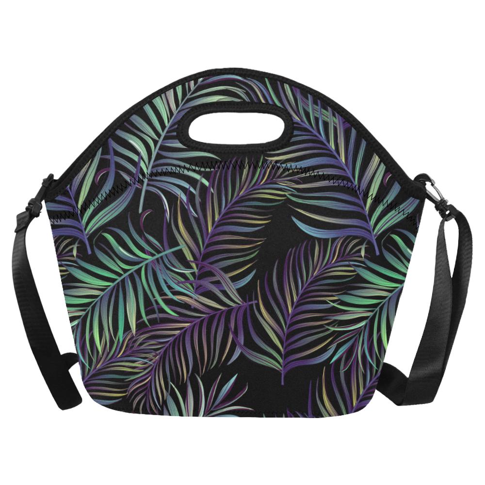Tropical Palm Leaves Pattern Brightness Neoprene Lunch Bag (Model 1669)(Large)-JTAMIGO.COM