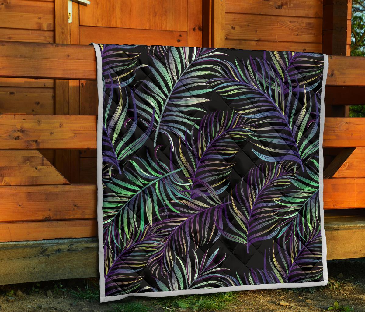 Tropical Palm Leaves Pattern Brightness Premium Quilt-JTAMIGO.COM