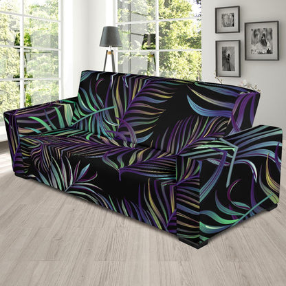 Tropical Palm Leaves Pattern Brightness Sofa Slipcover-JTAMIGO.COM