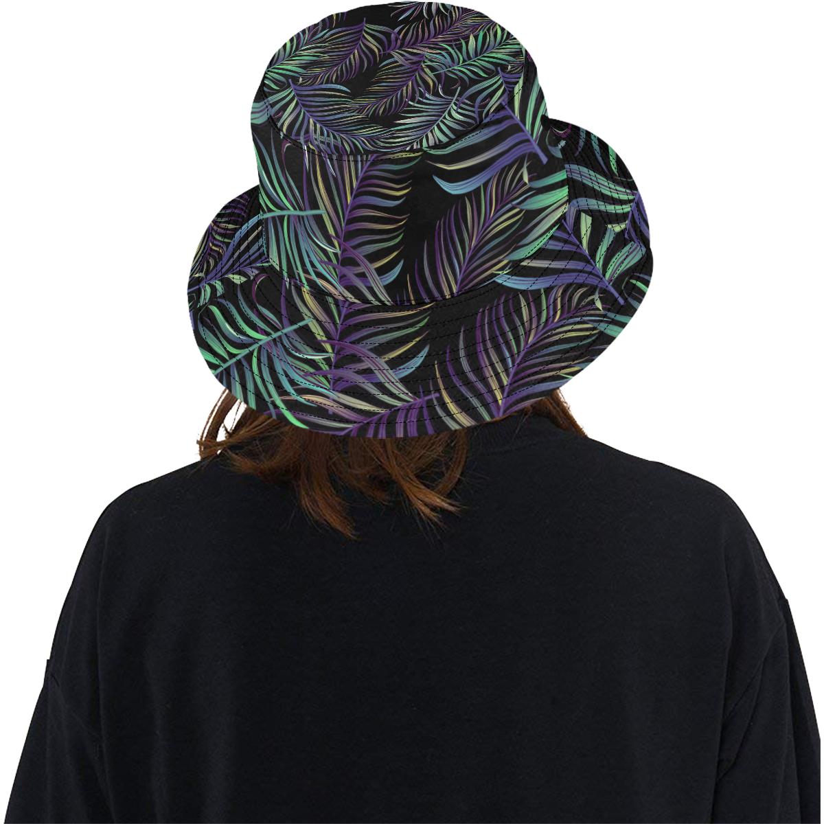 Tropical Palm Leaves Pattern Brightness Unisex Bucket Hat