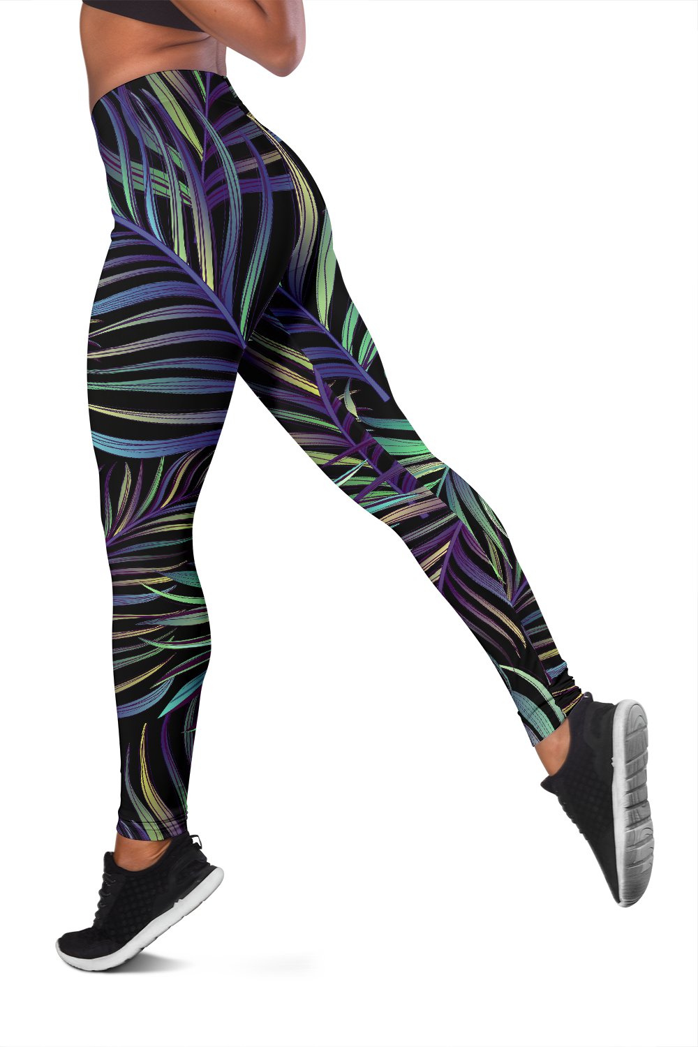 Tropical Palm Leaves Pattern Brightness Women Leggings