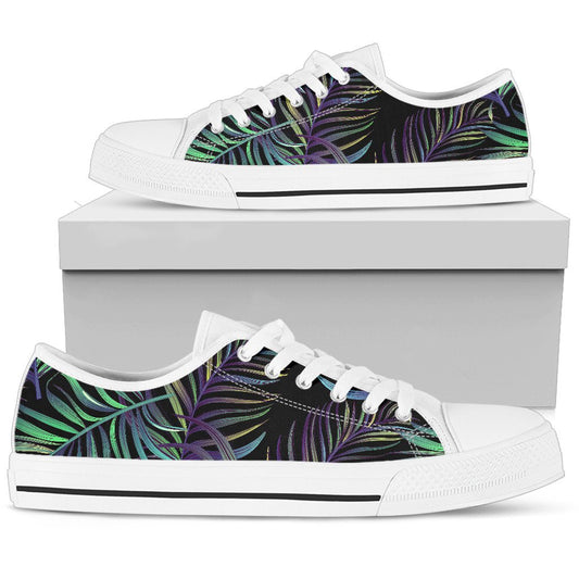 Tropical Palm Leaves Pattern Brightness Women Low Top Shoes-JTAMIGO.COM
