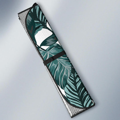 Tropical Palm Leaves Pattern Car Sun Shade For Windshield