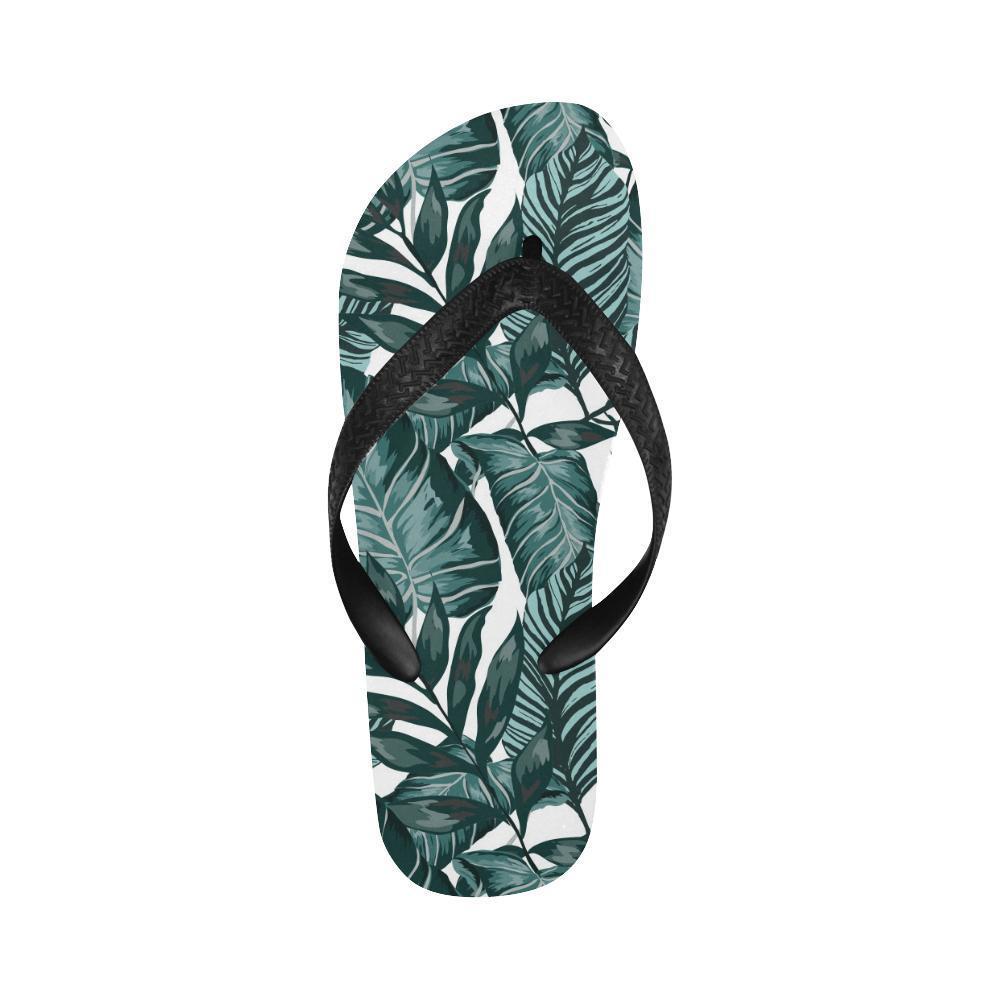 Tropical Palm Leaves Pattern Flip Flops-JTAMIGO.COM