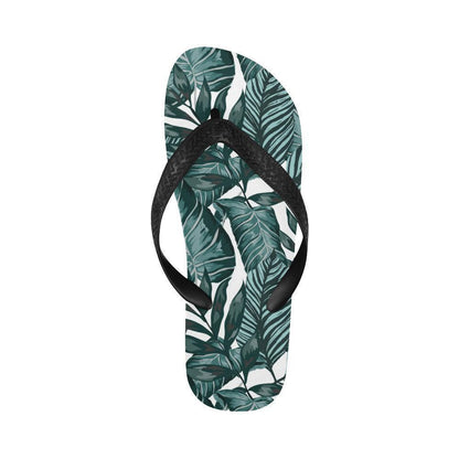 Tropical Palm Leaves Pattern Flip Flops-JTAMIGO.COM