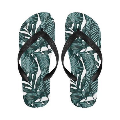 Tropical Palm Leaves Pattern Flip Flops-JTAMIGO.COM