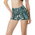 Tropical Palm Leaves Pattern High Waisted Spandex Shorts-JTAMIGO.COM