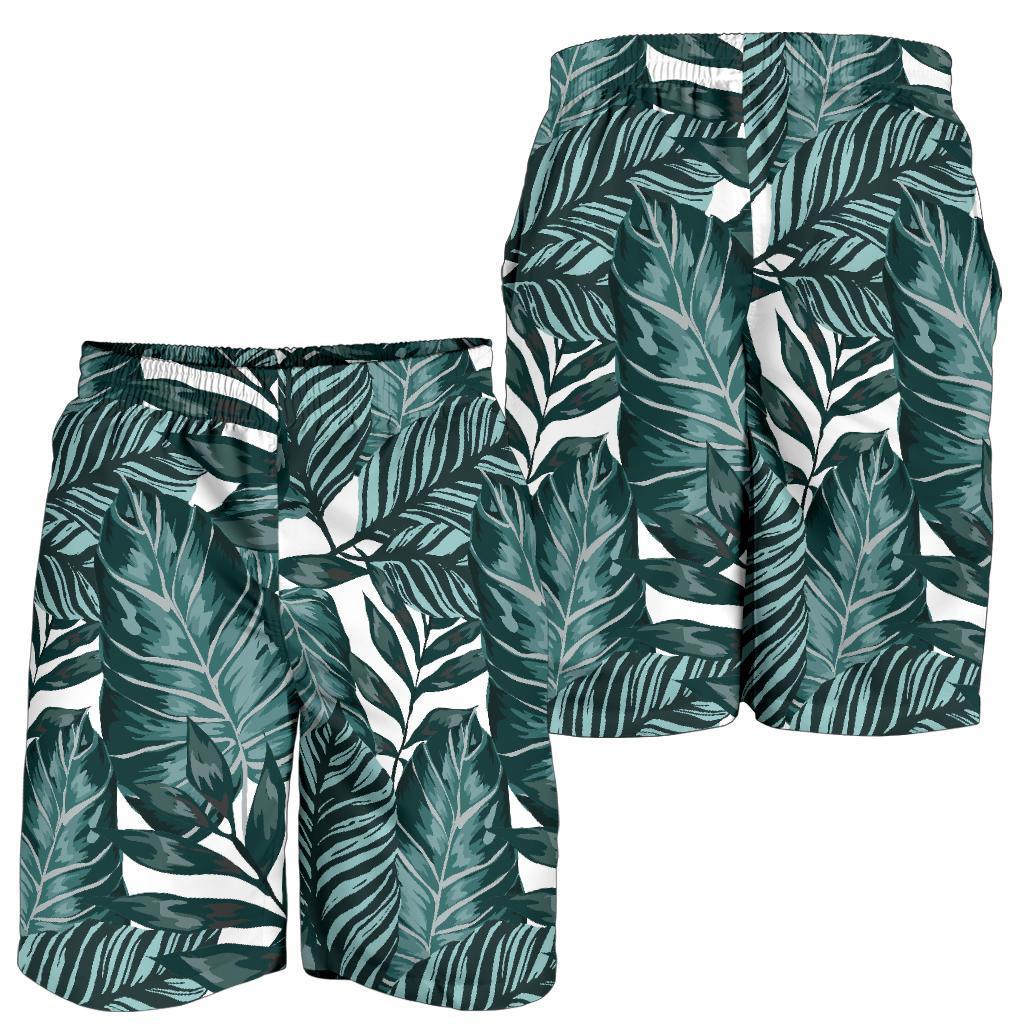 Tropical Palm Leaves Pattern Mens Shorts-JTAMIGO.COM