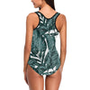 Tropical Palm Leaves Pattern One Piece Swimsuit-JTAMIGO.COM