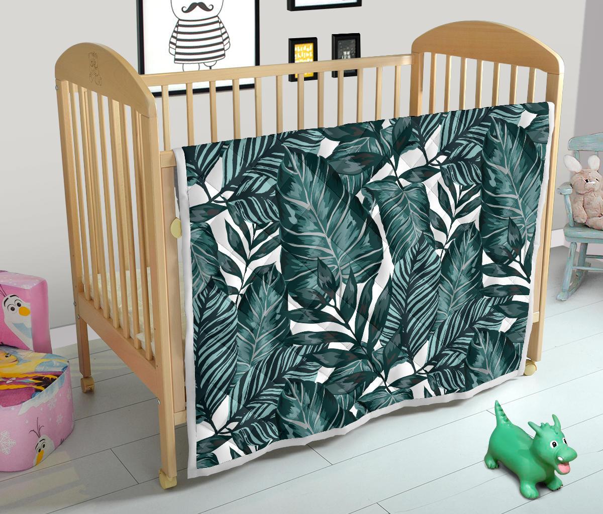 Tropical Palm Leaves Pattern Premium Quilt-JTAMIGO.COM