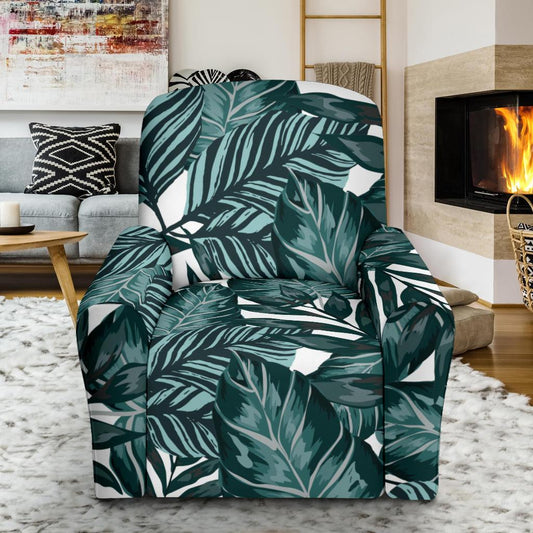 Tropical Palm Leaves Pattern Single Sofa Slipcover -JTAMIGO.COM