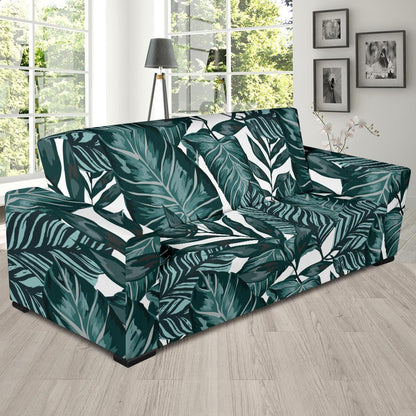 Tropical Palm Leaves Pattern Sofa Slipcover-JTAMIGO.COM