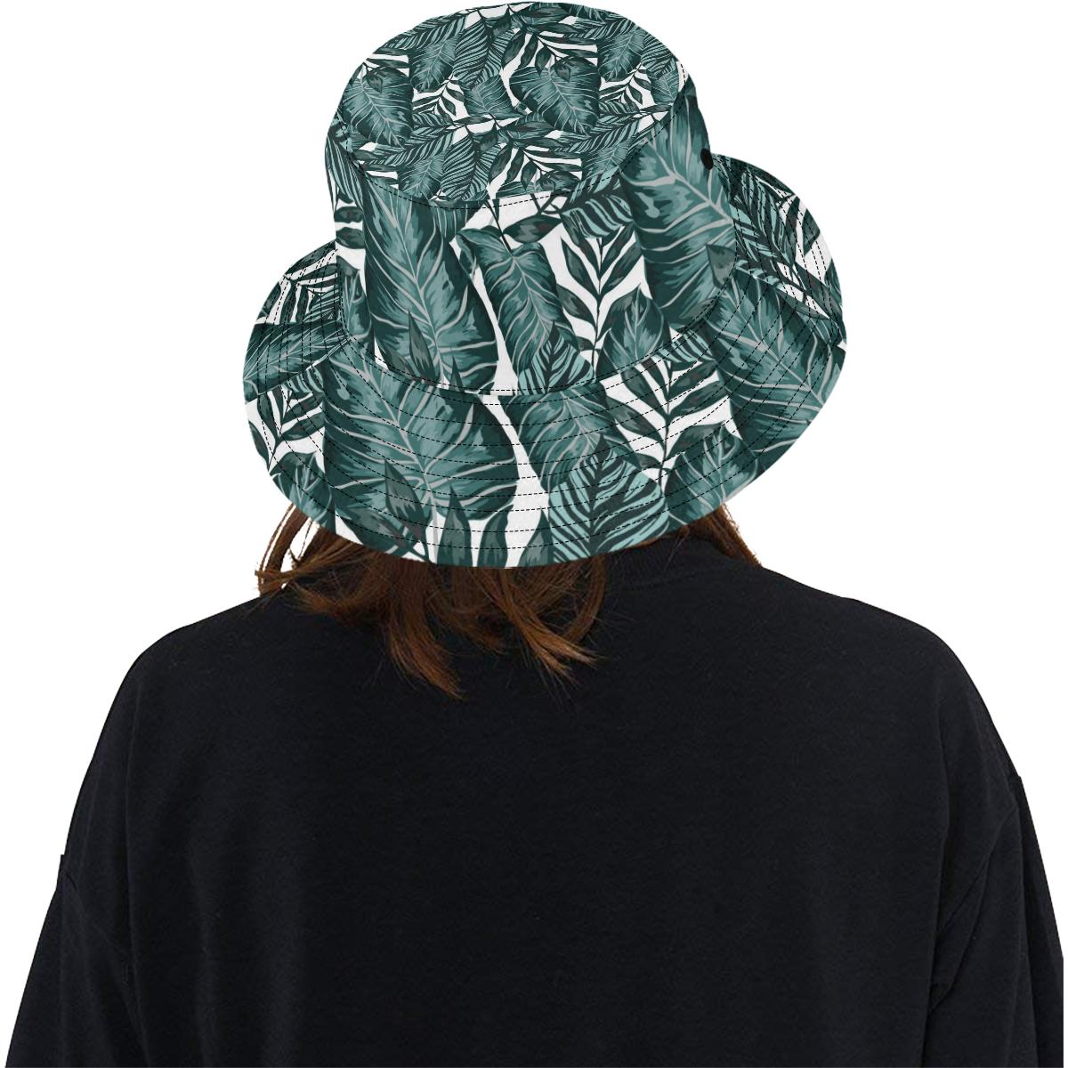 Tropical Palm Leaves Pattern Unisex Bucket Hat