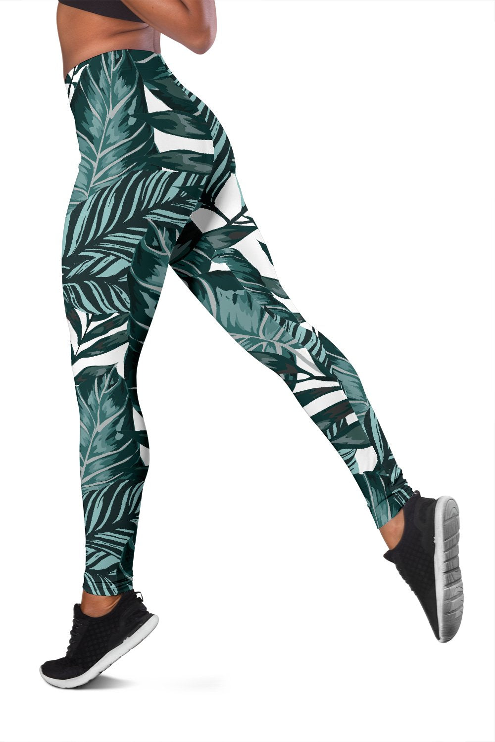 Tropical Palm Leaves Pattern Women Leggings