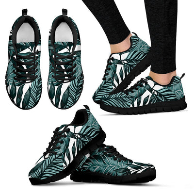 Tropical Palm Leaves Pattern Women Sneakers Shoes