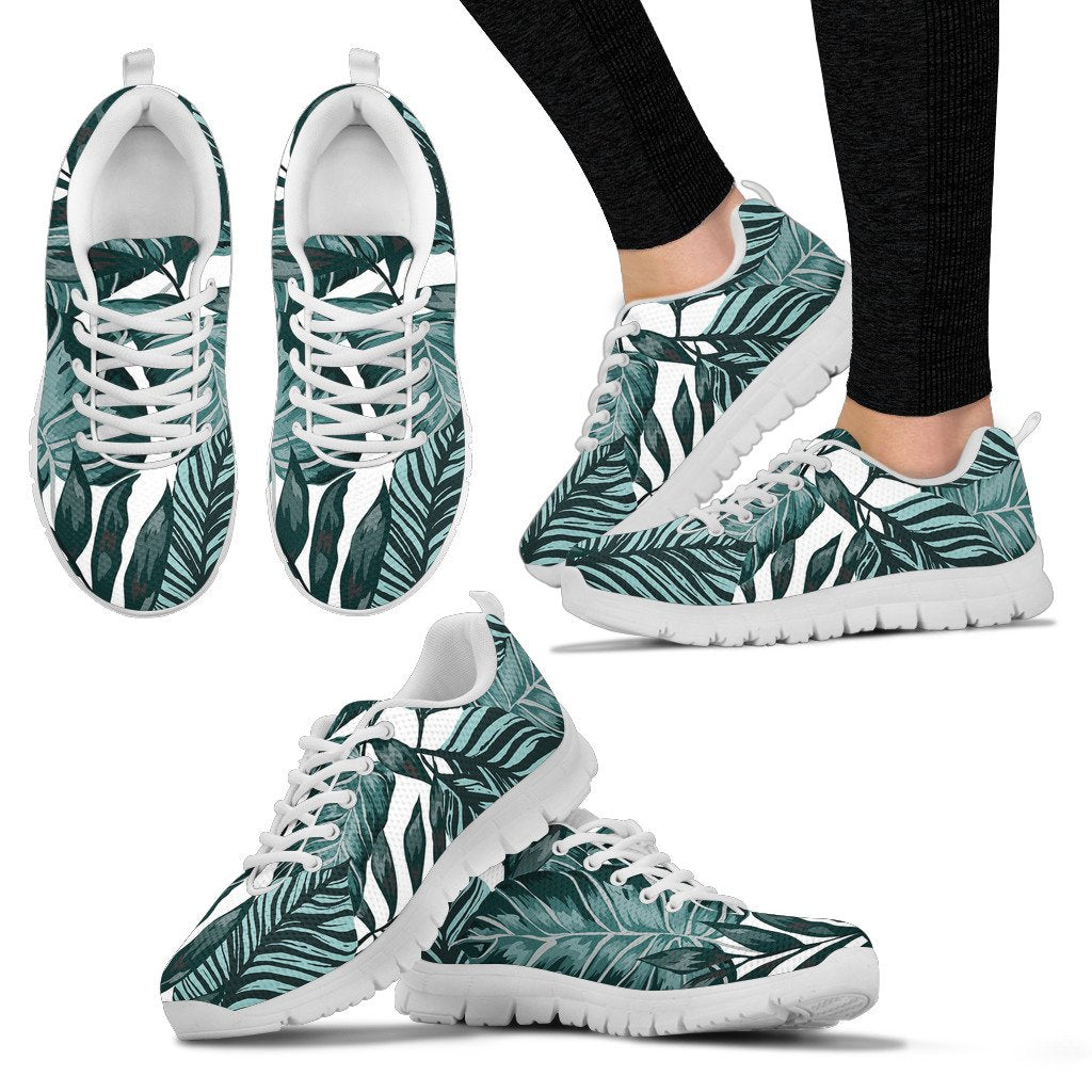 Tropical Palm Leaves Pattern Women Sneakers Shoes