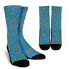 Trumpet Golden Pattern Themed Print Crew Socks