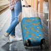 Trumpet Golden Pattern Themed Print Luggage Cover Protector