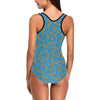 Trumpet Golden Pattern Themed Print One Piece Swimsuit-JTAMIGO.COM