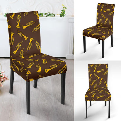 Trumpet Pattern Design Print Dining Chair Slipcover-JTAMIGO.COM