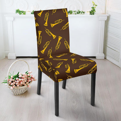 Trumpet Pattern Design Print Dining Chair Slipcover-JTAMIGO.COM
