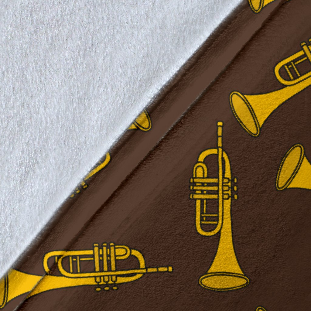 Trumpet Pattern Design Print Fleece Blanket