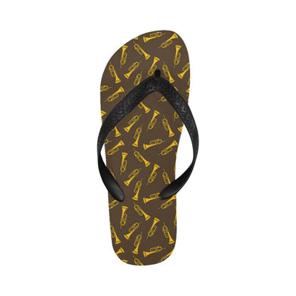 Trumpet Pattern Design Print Flip Flops-JTAMIGO.COM