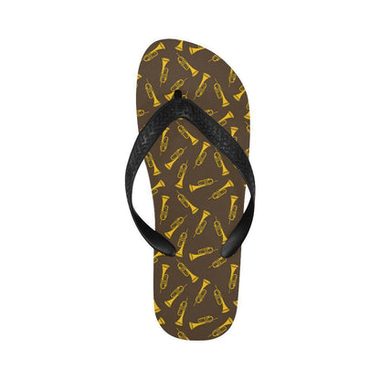 Trumpet Pattern Design Print Flip Flops-JTAMIGO.COM