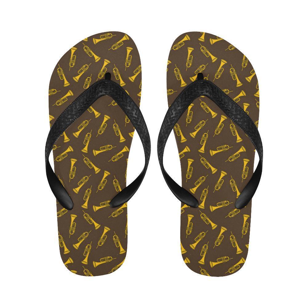 Trumpet Pattern Design Print Flip Flops-JTAMIGO.COM