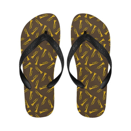 Trumpet Pattern Design Print Flip Flops-JTAMIGO.COM