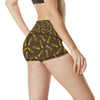 Trumpet Pattern Design Print High Waisted Spandex Shorts-JTAMIGO.COM